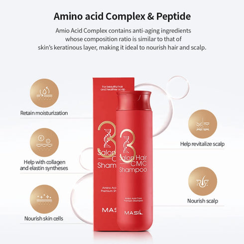 3 Salon Hair CMC Shampoo, 300 ml - WowSkin Romania